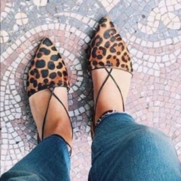 BODEN Florence calf hair tie up D’orsay flats - Picture 3 of 12